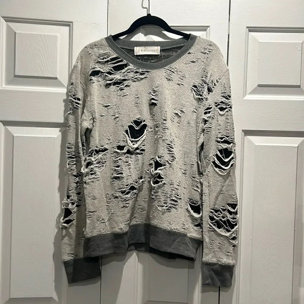 IRO Jeans Gray Sweatshirt, Size Large